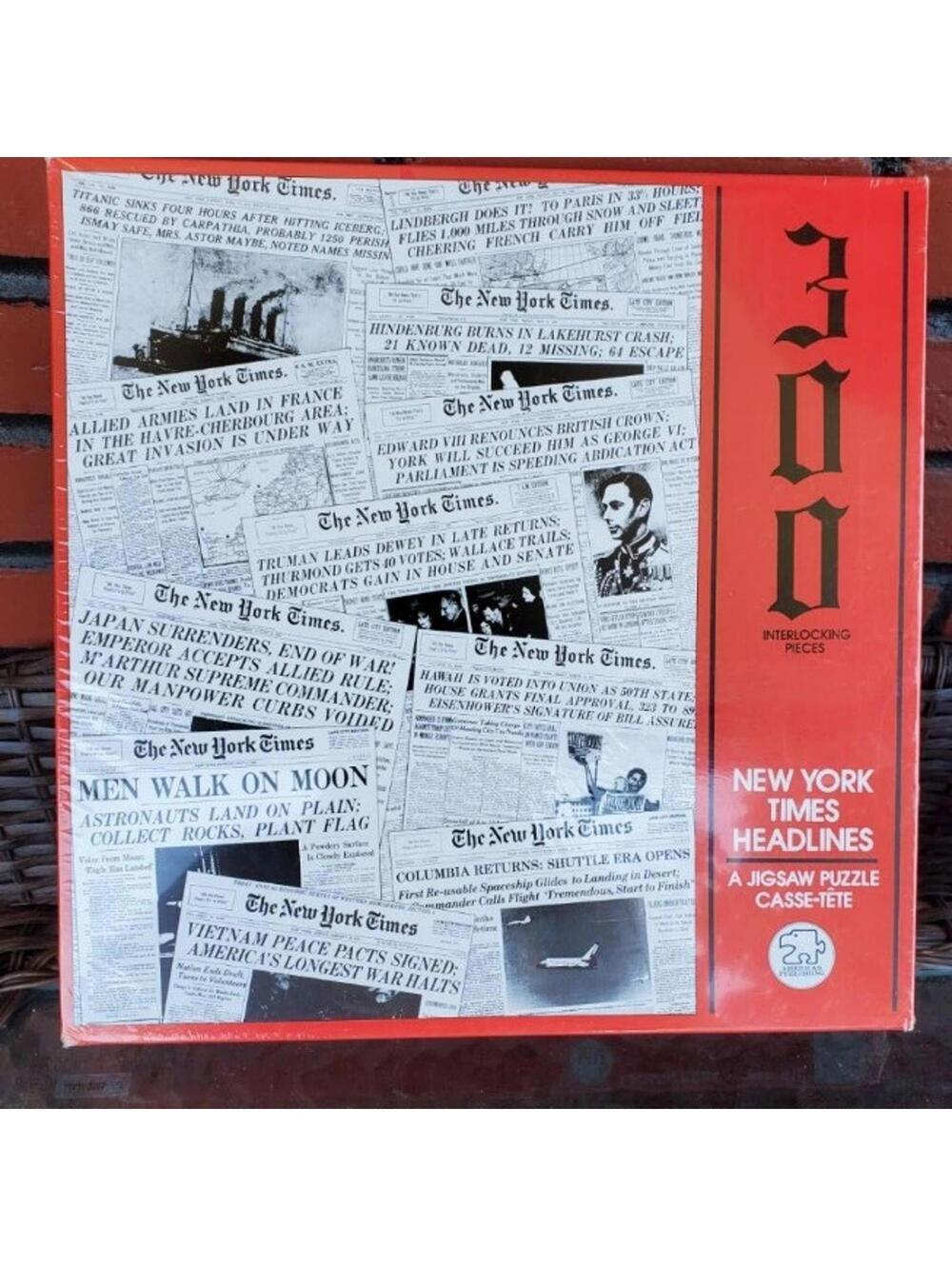 SEALED 1988 NY TIMES 300 PC PUZZLE